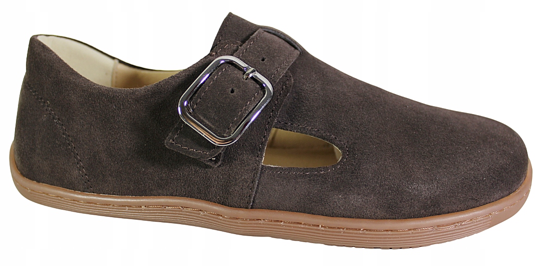 Dámské polobotky Barefoot Kampa N1261 Přírodní kůže Hnědá Semiš Čokoládové