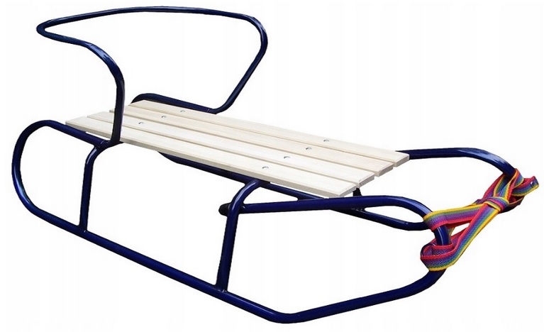 Polskie Mocne Sanki Basic Z Oparciem