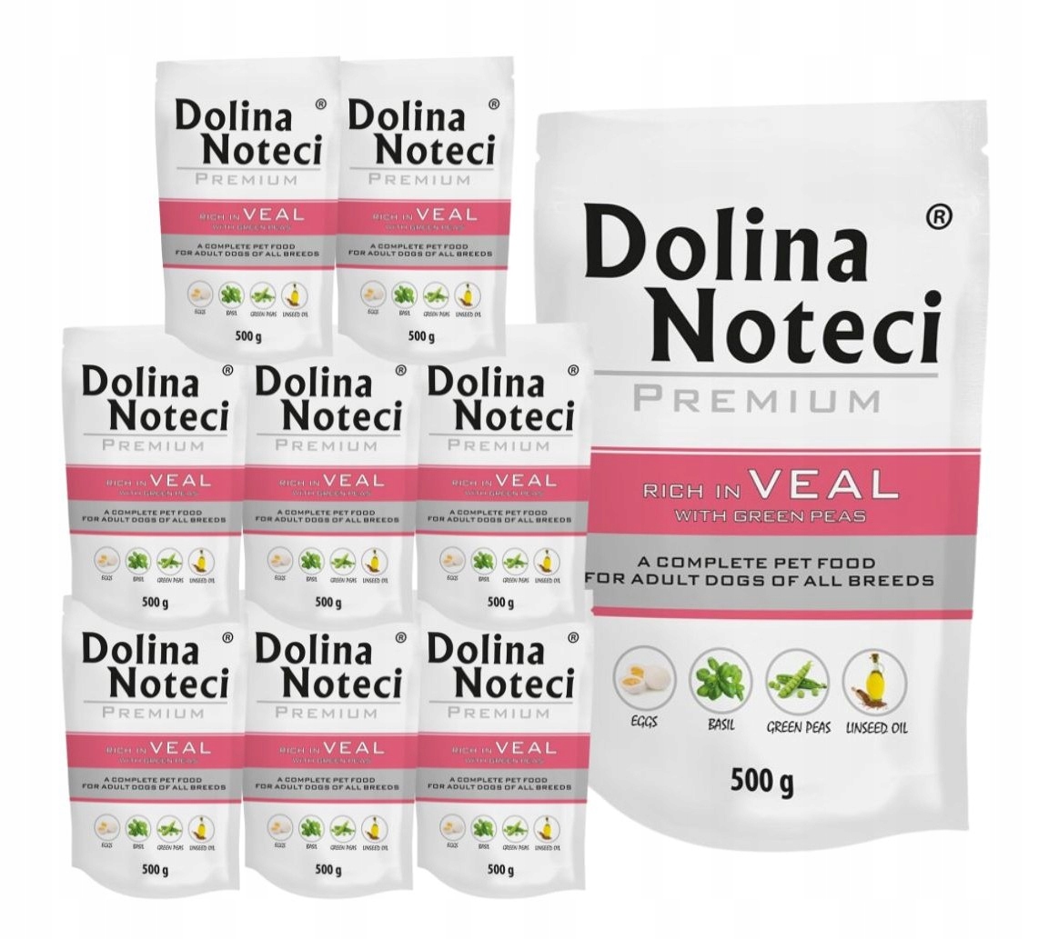 Dolina Noteci Premium vlhké krmivo pro psy bohaté na telecí maso 10x500 g