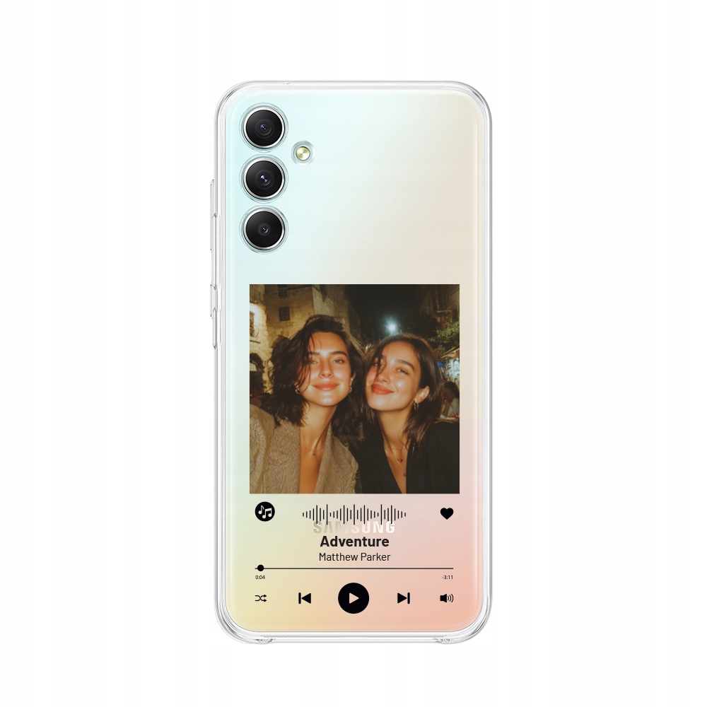 Etui do Samsung Galaxy A34 5G, z własnym zdjęciem i piosenką