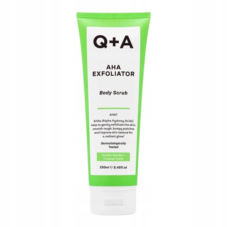 Q+a Vyhlazující tělový peeling s Aha kyselinami