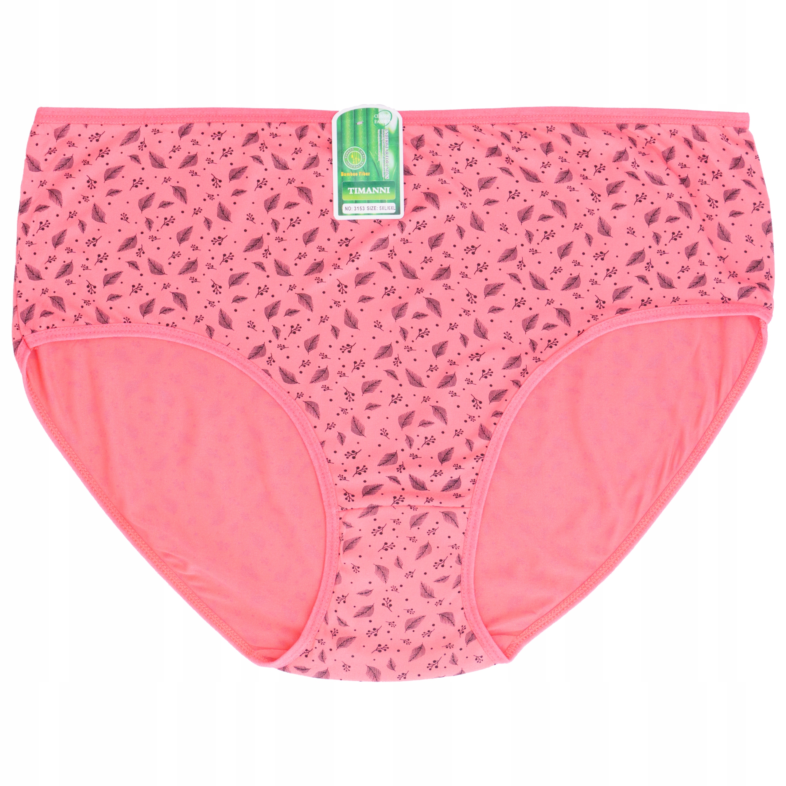 majtki bambus figi damskie 6pak wysoki stan 5/6XL Model Wysoki stan