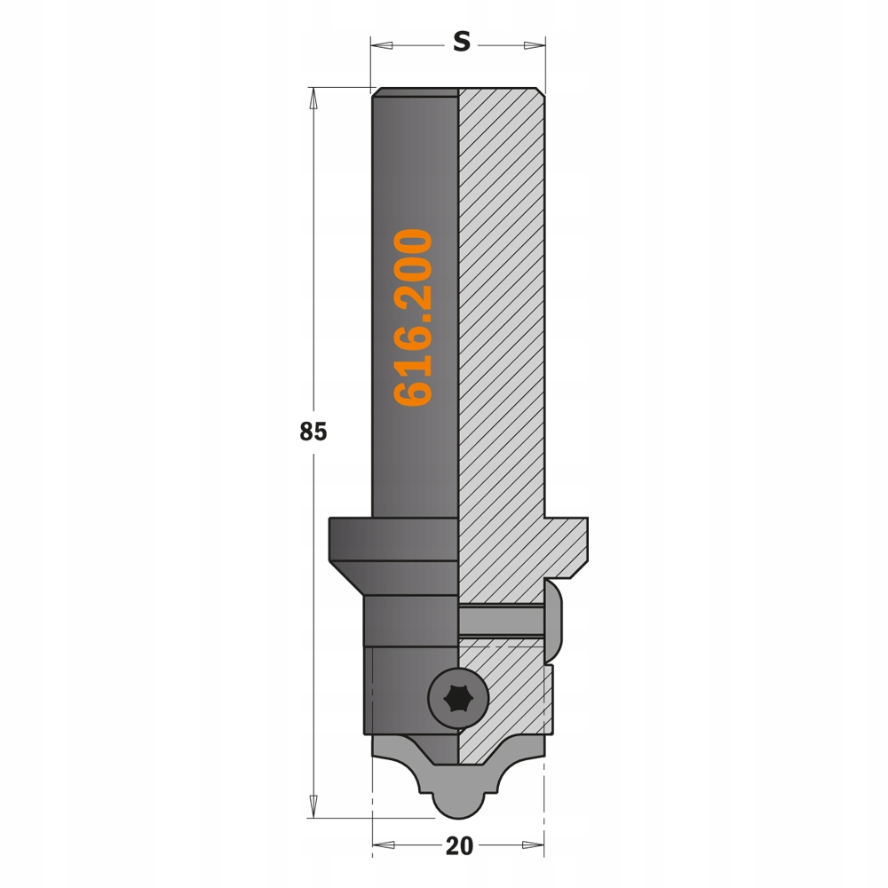 Cmt Tělo frézy S12 mm