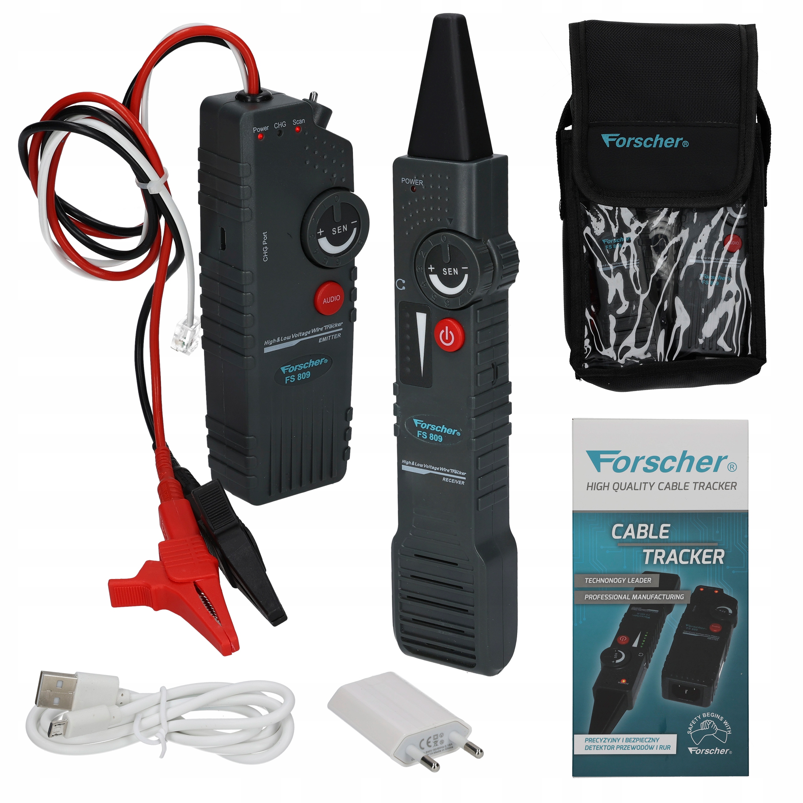Forscher FS809 Detektor Szukacz Kabli Przewodów I Rur Traser Przemysłowy
