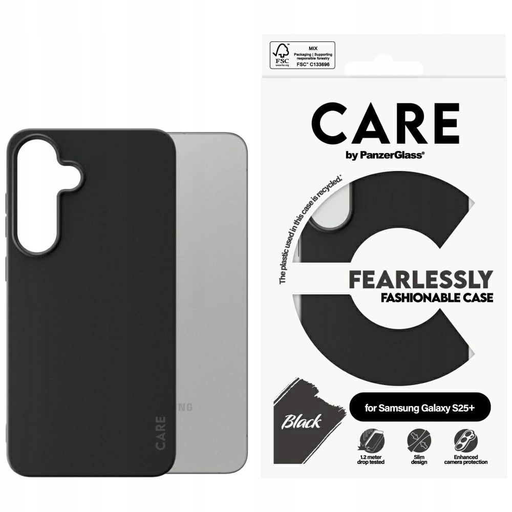 Etui Care by PanzerGlass Fashion do Samsung Galaxy S25+ czarny