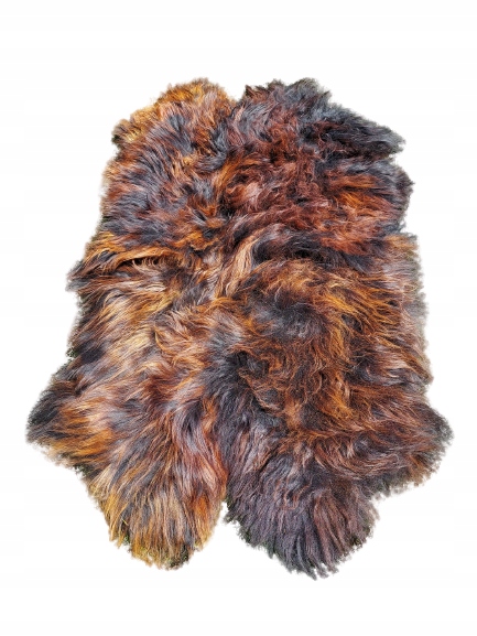 Dizajnový koberec z ovčej kože Plamene Čierna