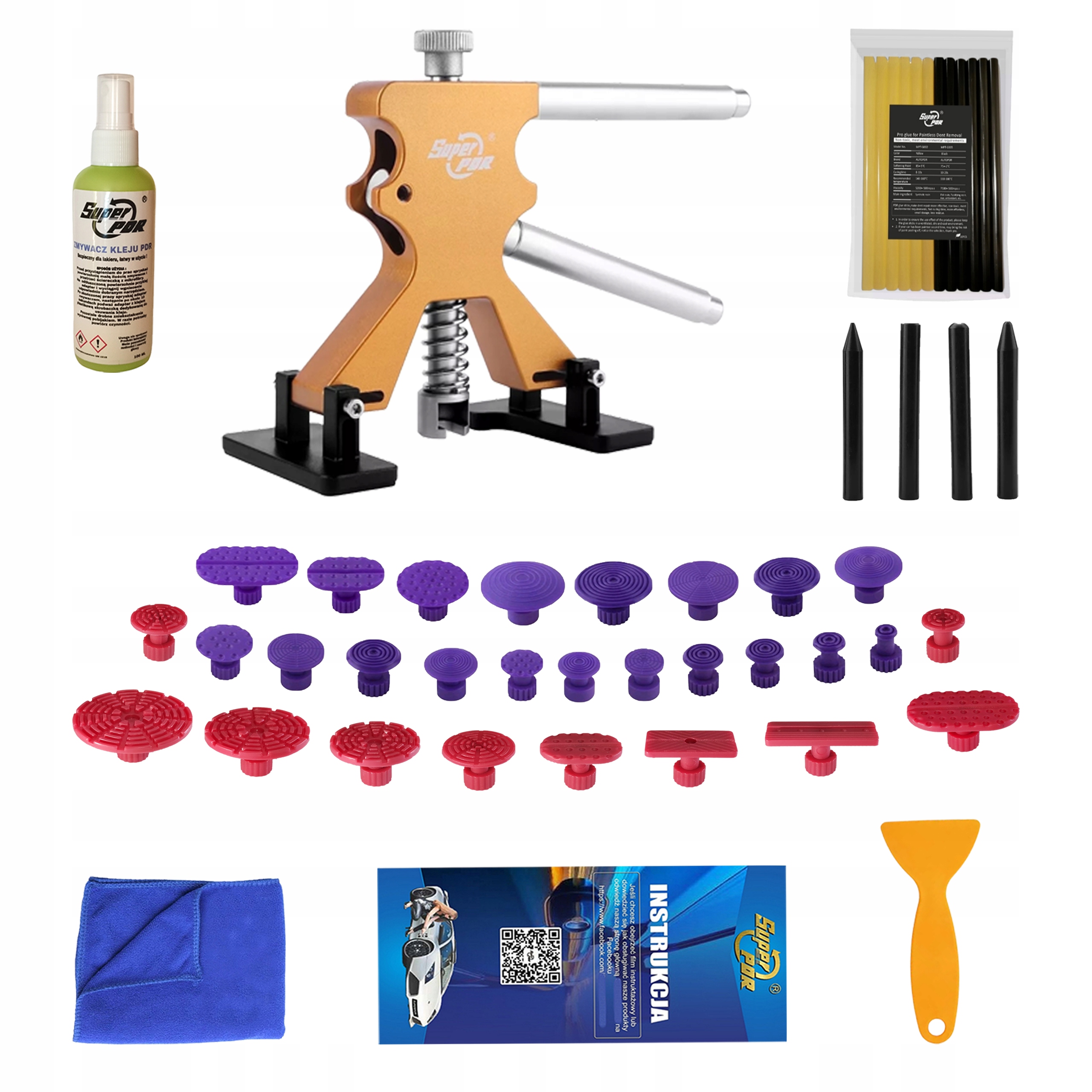 Sada Pdr pro vytahování promáčklin v promáčklinách do auta karoserie