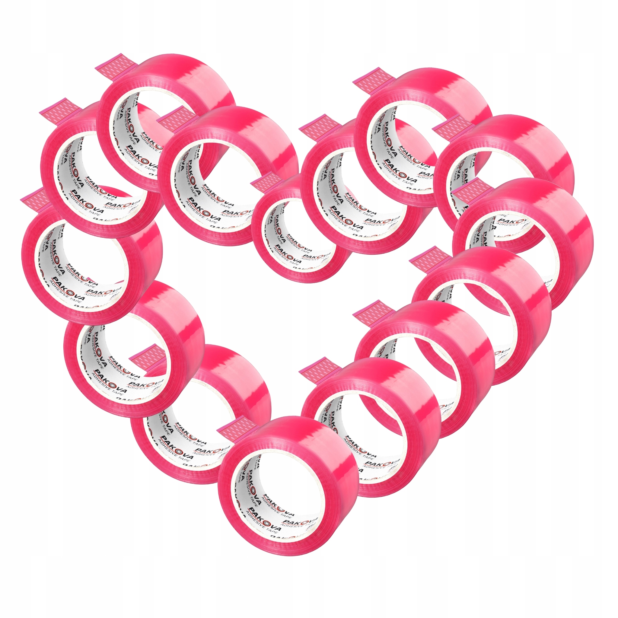Taśma Pakowa Różowa 48/100 Klejąca Mocna Pakova 36 szt.