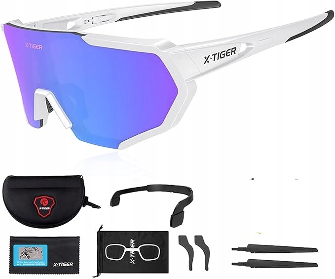 MĘSKIE DAMSKIE OKULARY ROWEROWE X-TIGER + 2 WYMIENNE SOCZEWKI