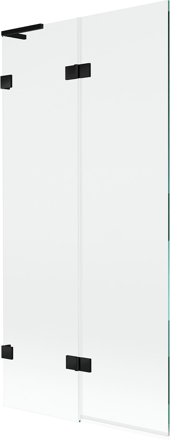 Mexen Lunar L vanová zástěna 2-křídlová levá 90 x 150 cm, transparentní, če