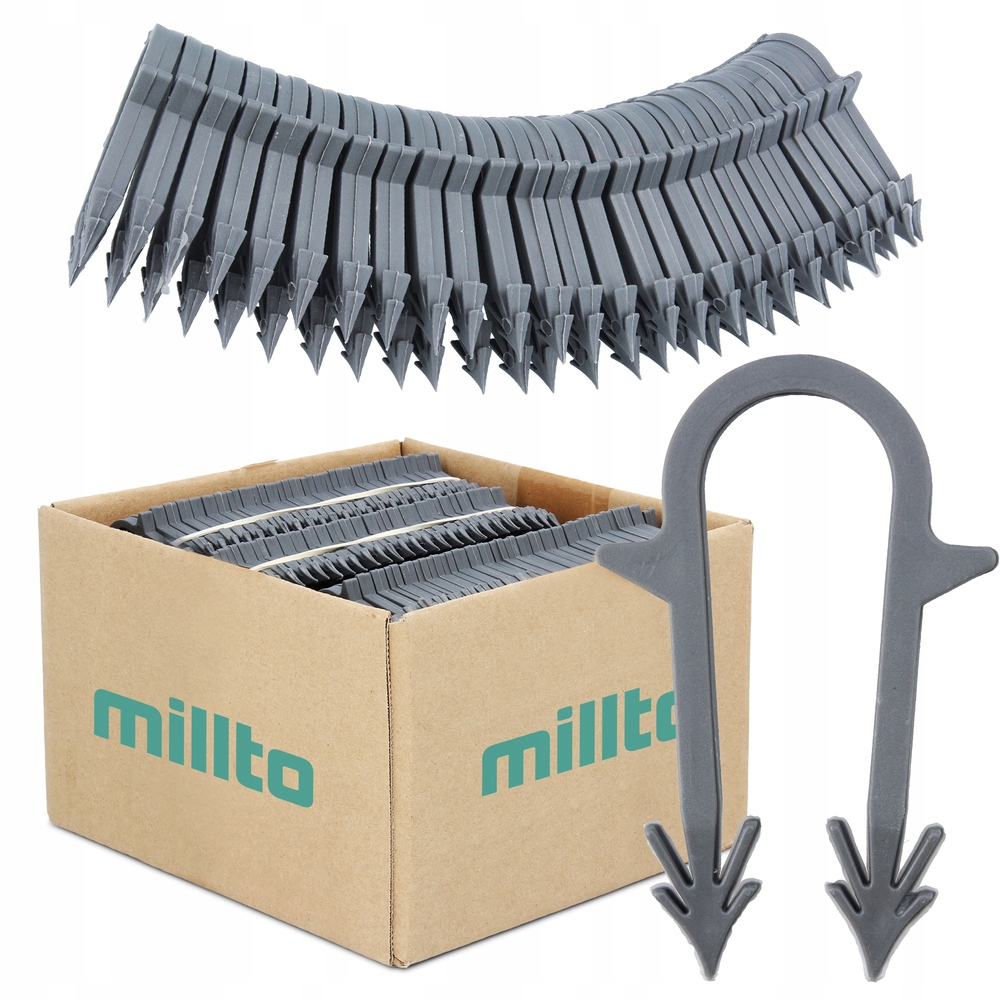 Klipsy do takera czarne rur PEX PODŁOGÓWKA 50 mm