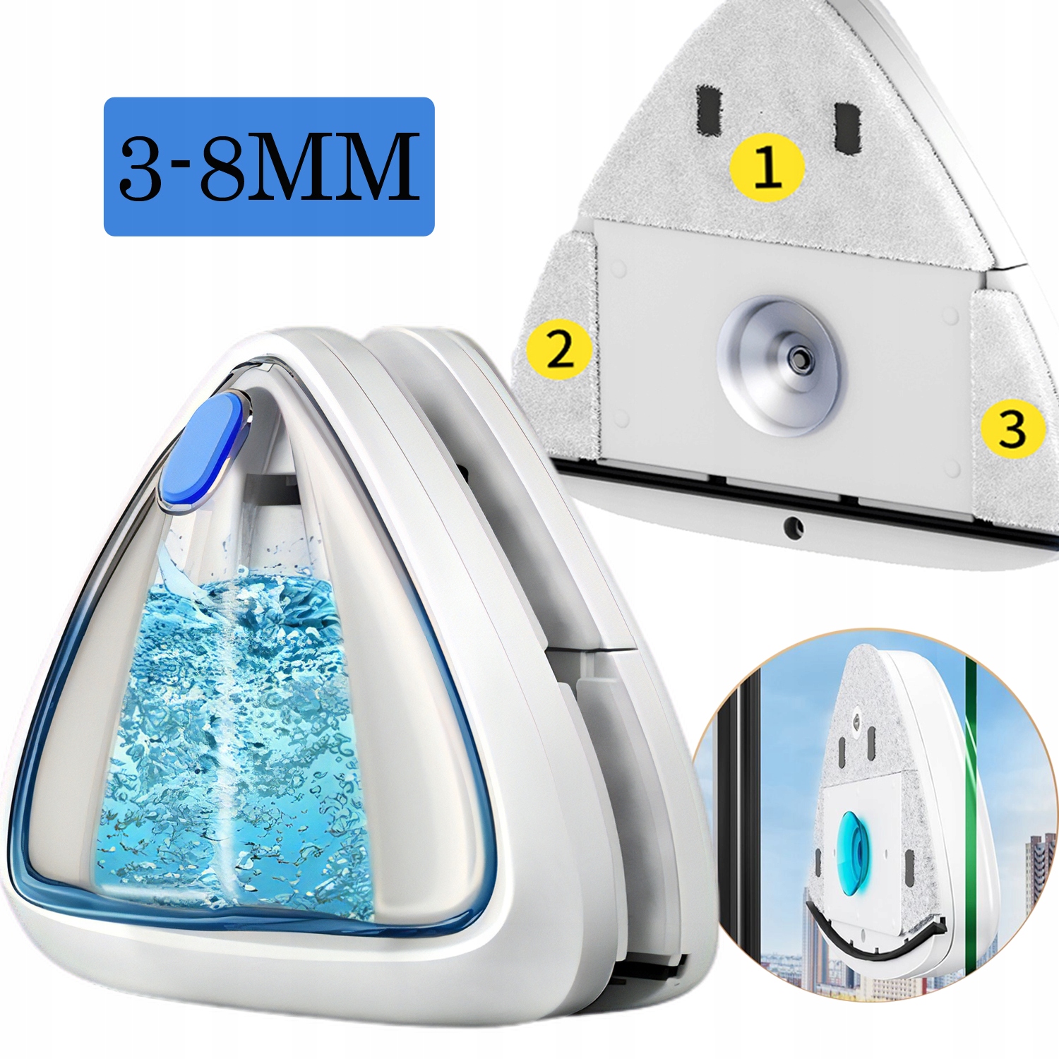 Magnetická Myjka Na Okna Pro Čištění Velkých Ploch 3-8MM