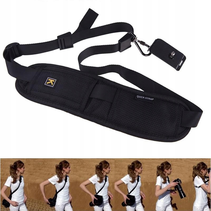 PASEK NARAMIENNY APARATU REPORTERSKI UNIWERSALNY WYGODNY QUICK STRAP Model focus