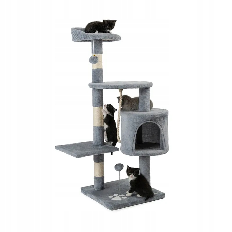 Lionto Škrabadlo pro kočky 60x40x112 cm Světle šedé, střední velikosti