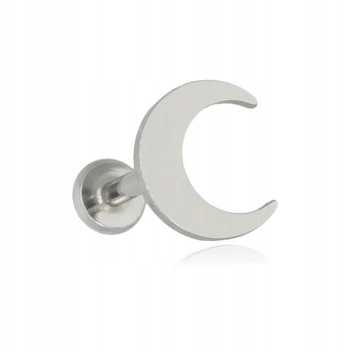 

Kolczyk do uszu labret srebrny księżyc helix lobe
