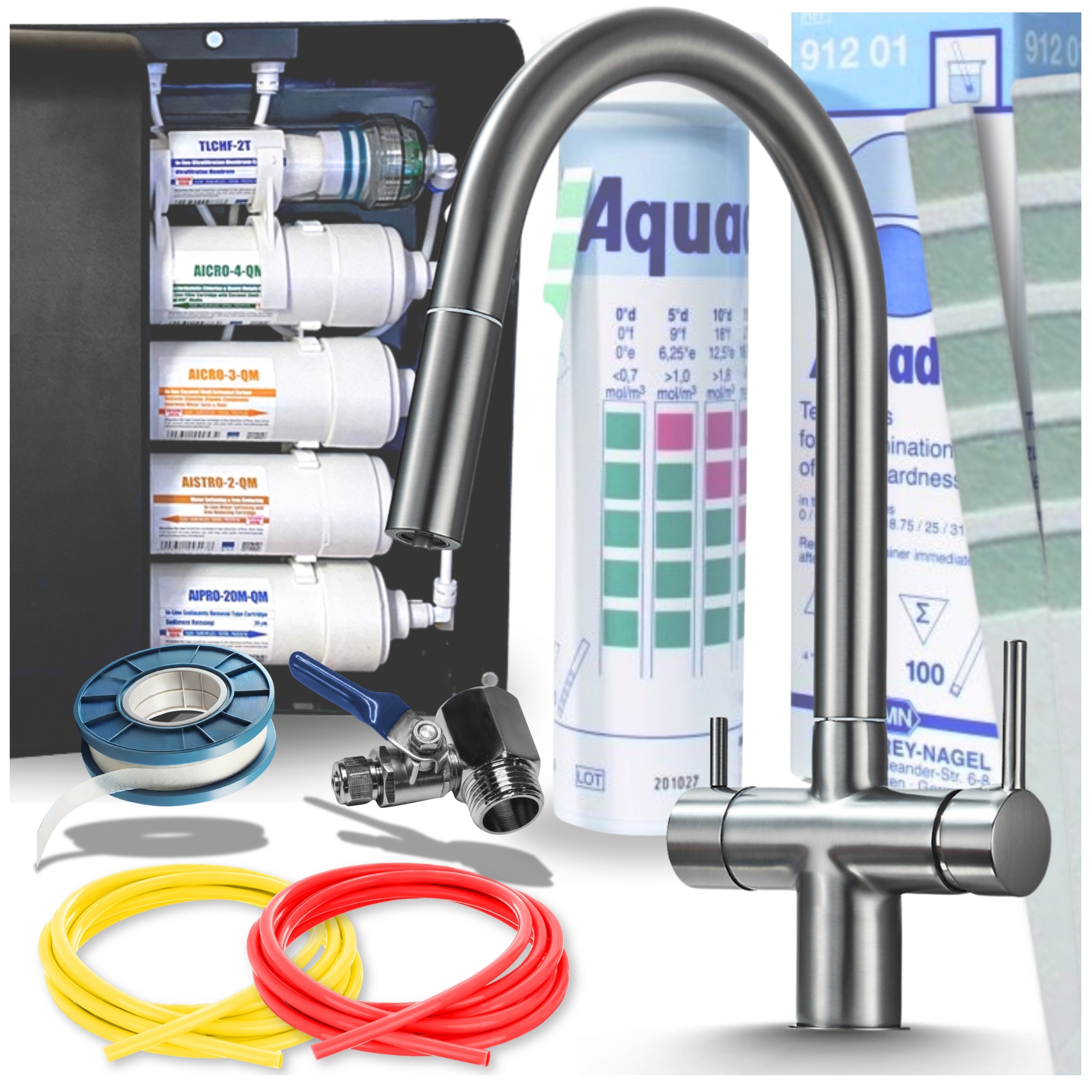 Systém filtrování vody Kuchyňský filtr s baterií Třícestný kohoutek do kuchyně