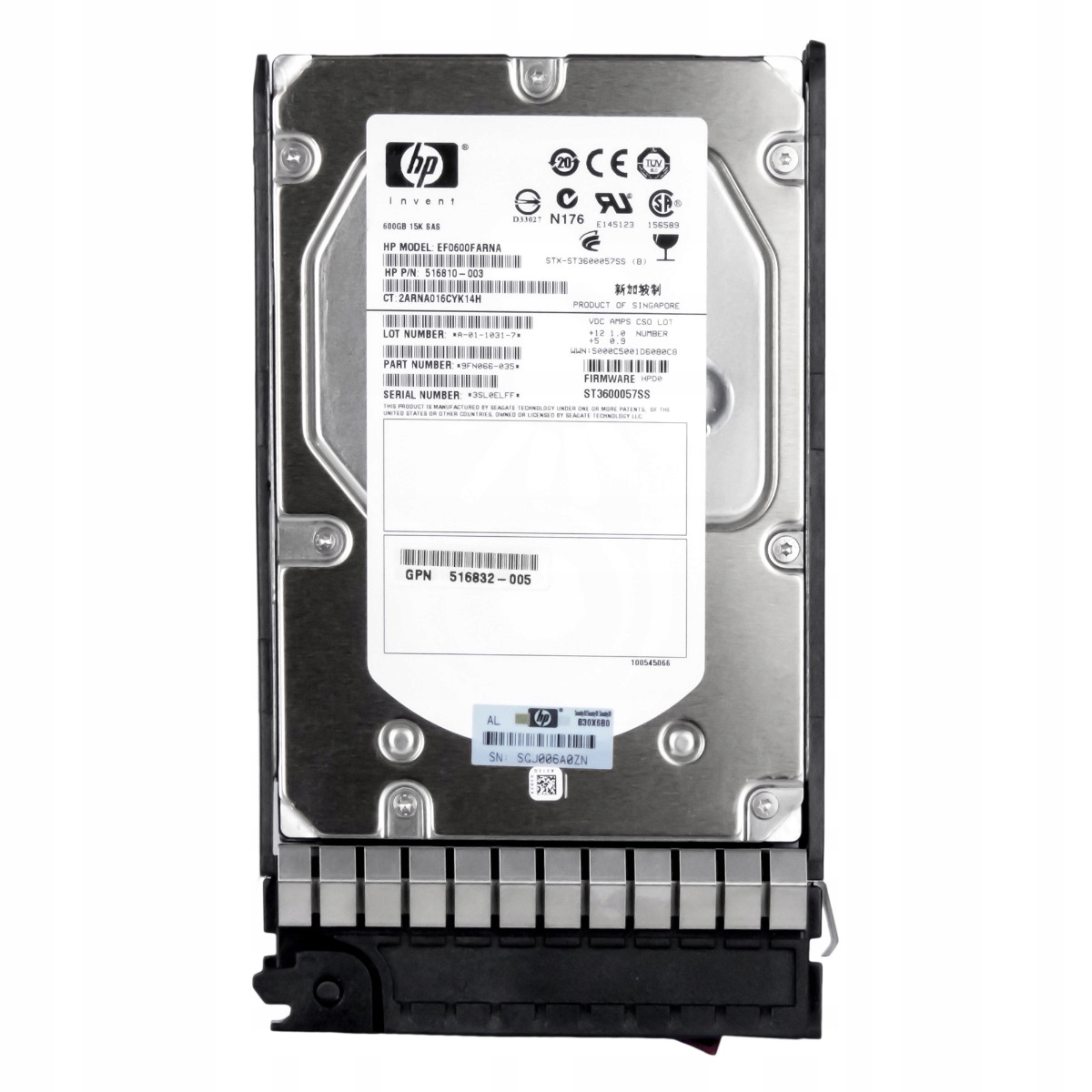 Hp 517354-001 516810-003 600GB 15K 16MB SAS-2 3.5'' EF0600FARNA
