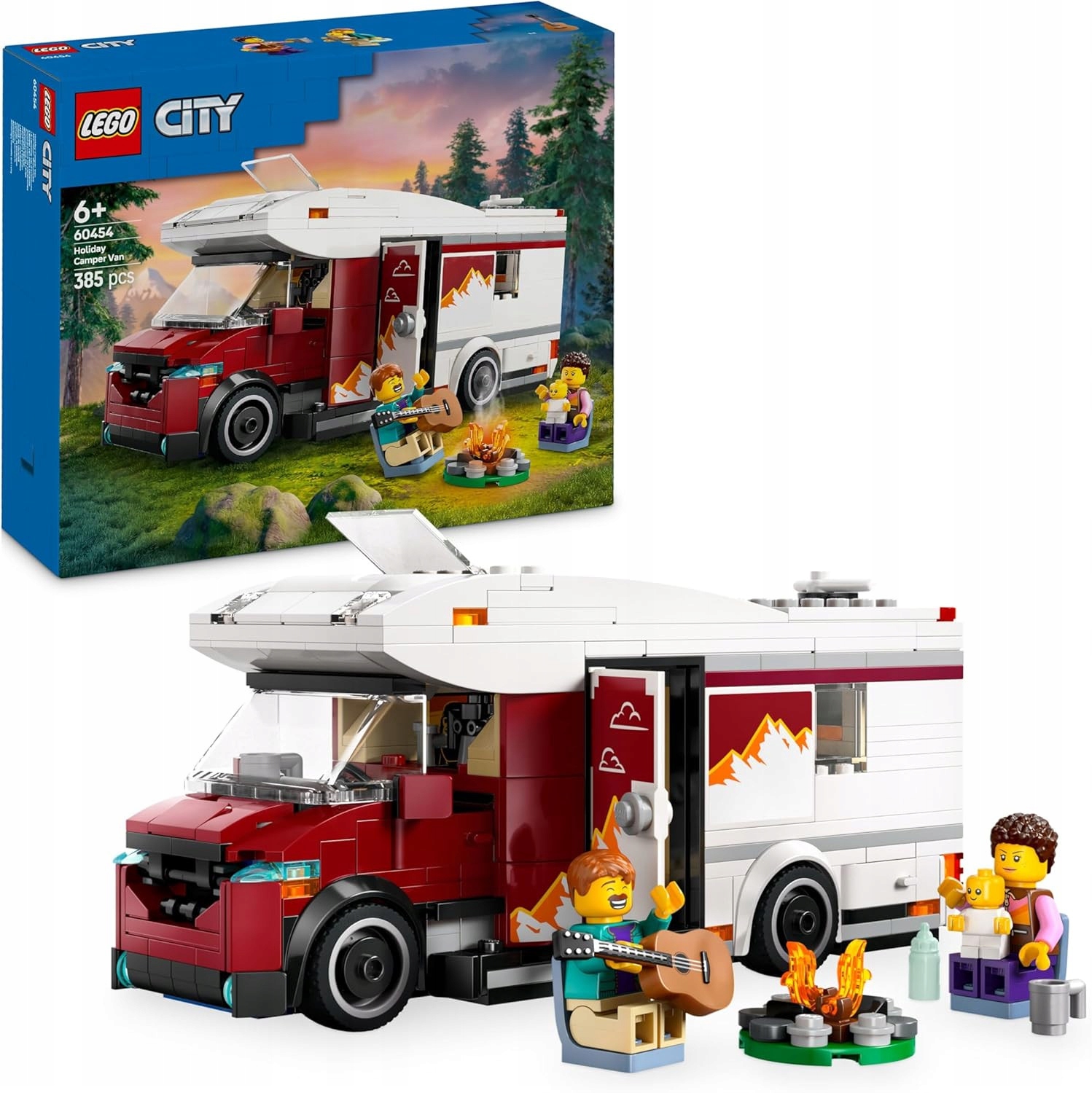 Lego 60454 Prázdninový karavan plný dobrodružství kuchyně toaleta postele kytara