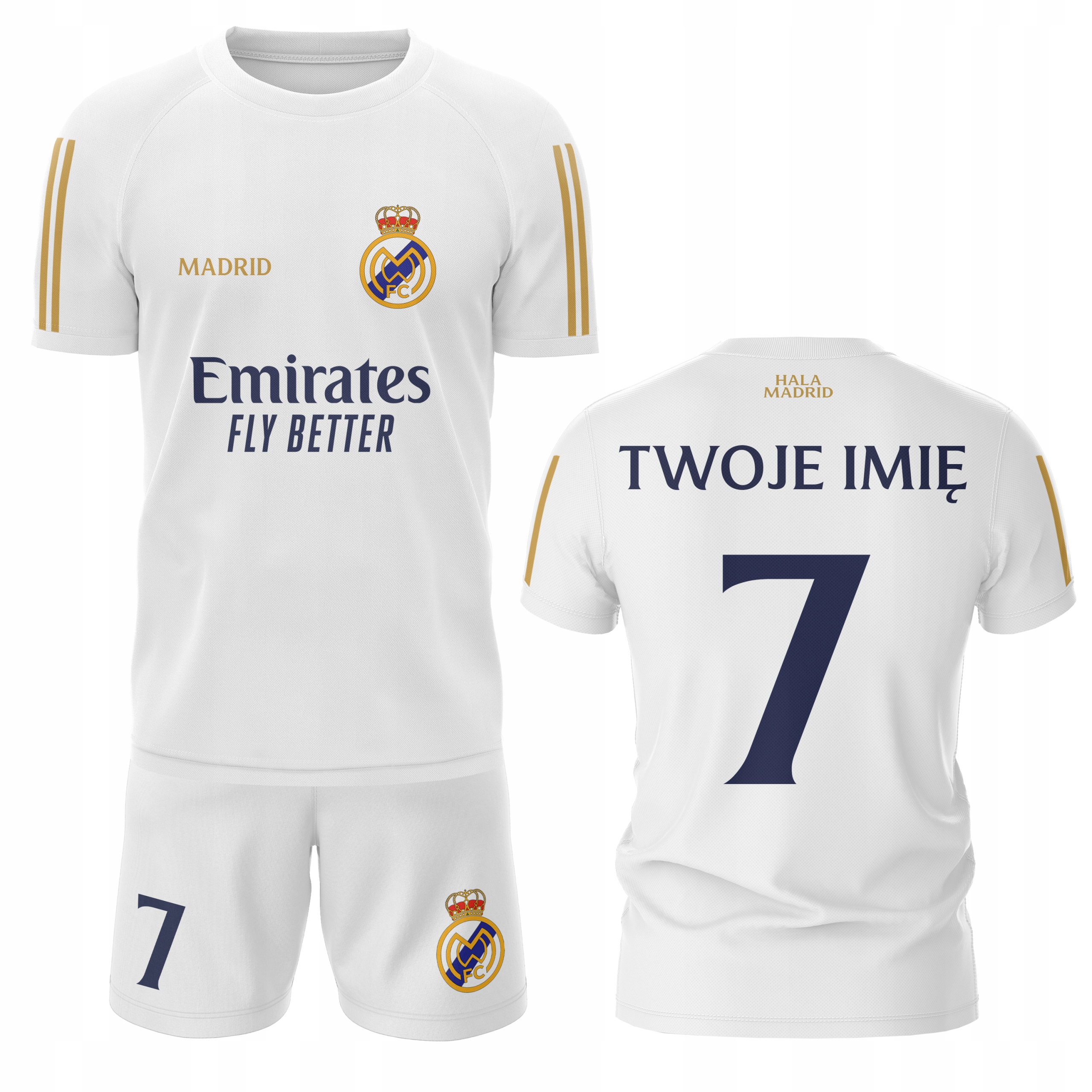 Fotbalový teplákovka s vlastním potiskem Real Madrid