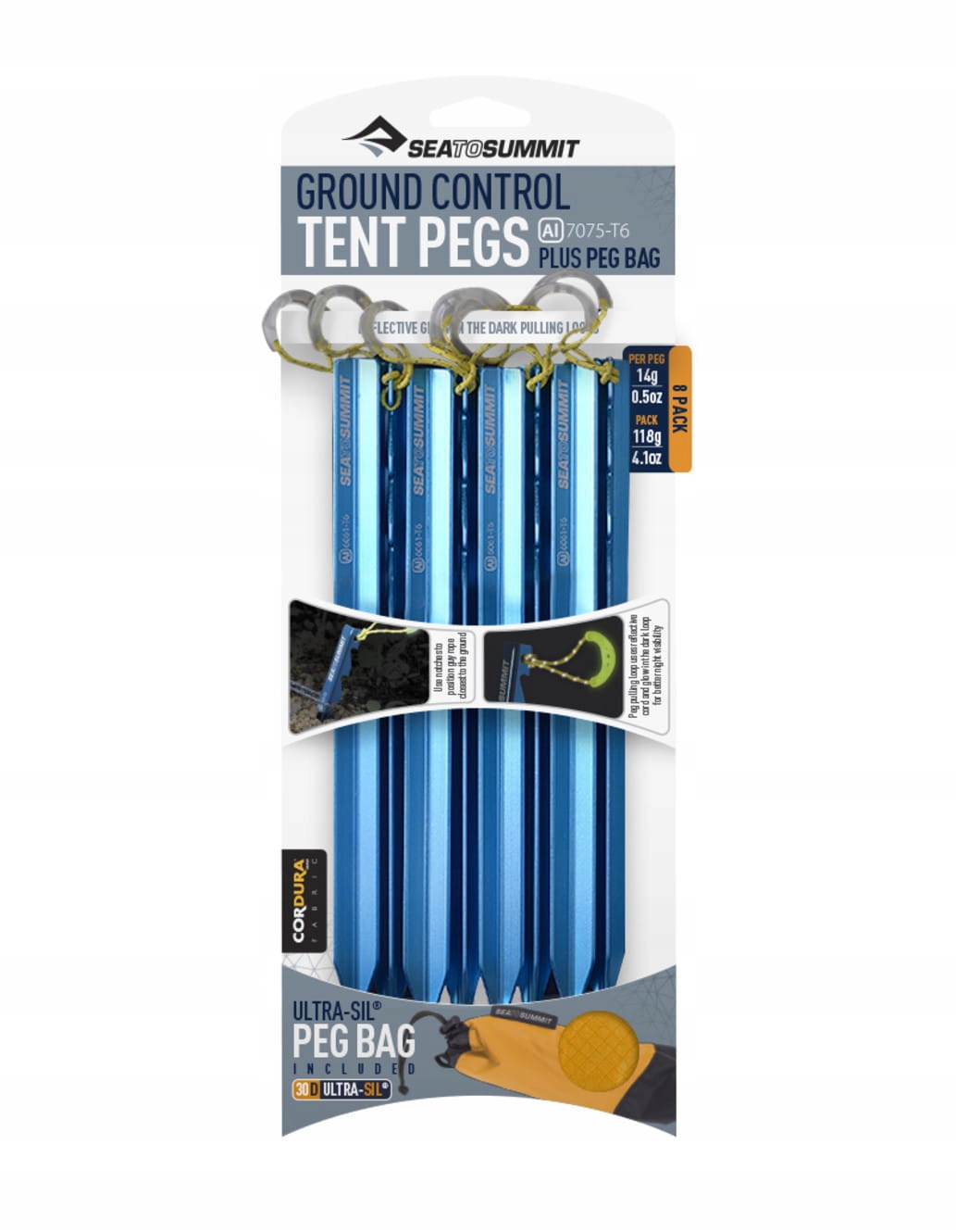 SeaToSummit Sleď Ground Control Tent Pegs 8ks