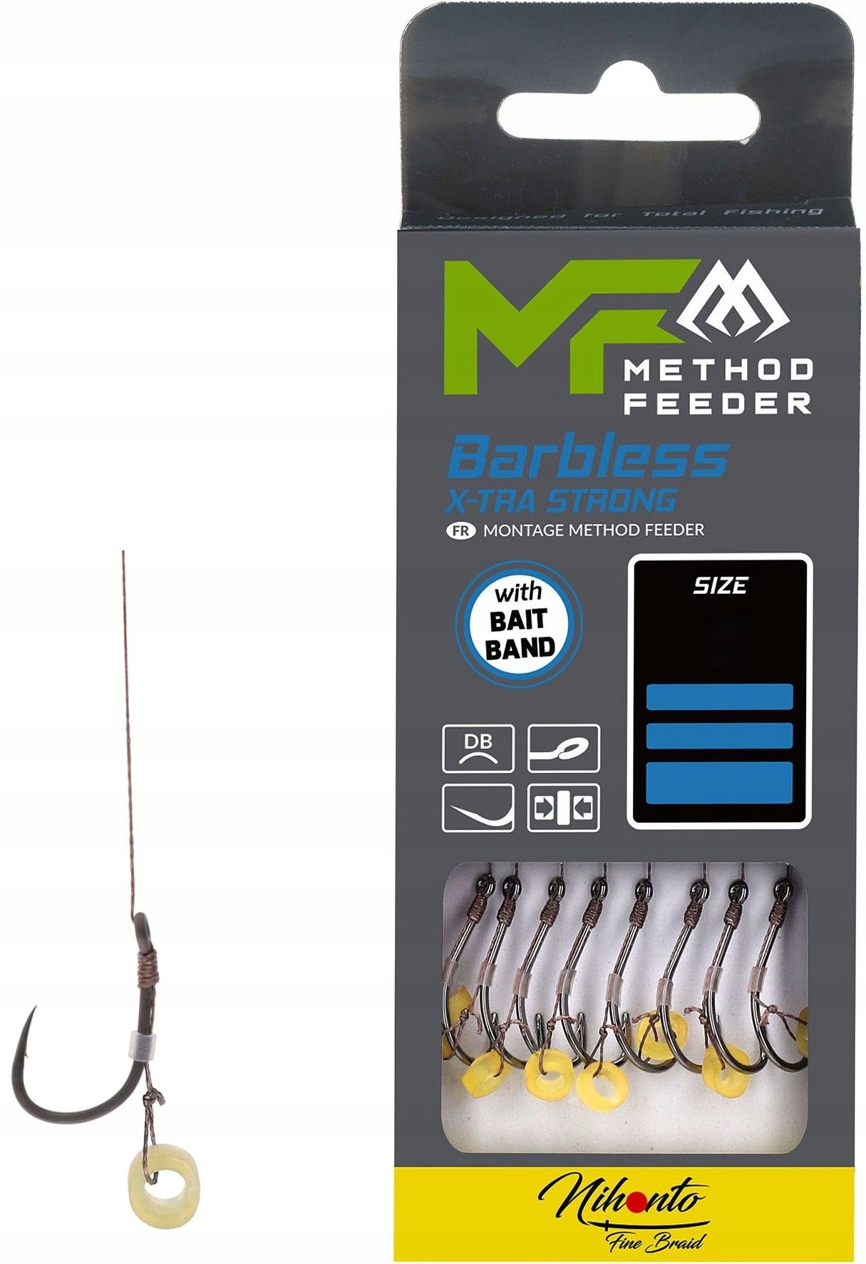 Haczyki Mikado Method Przypon Z Gumką 12 Bezzadzio