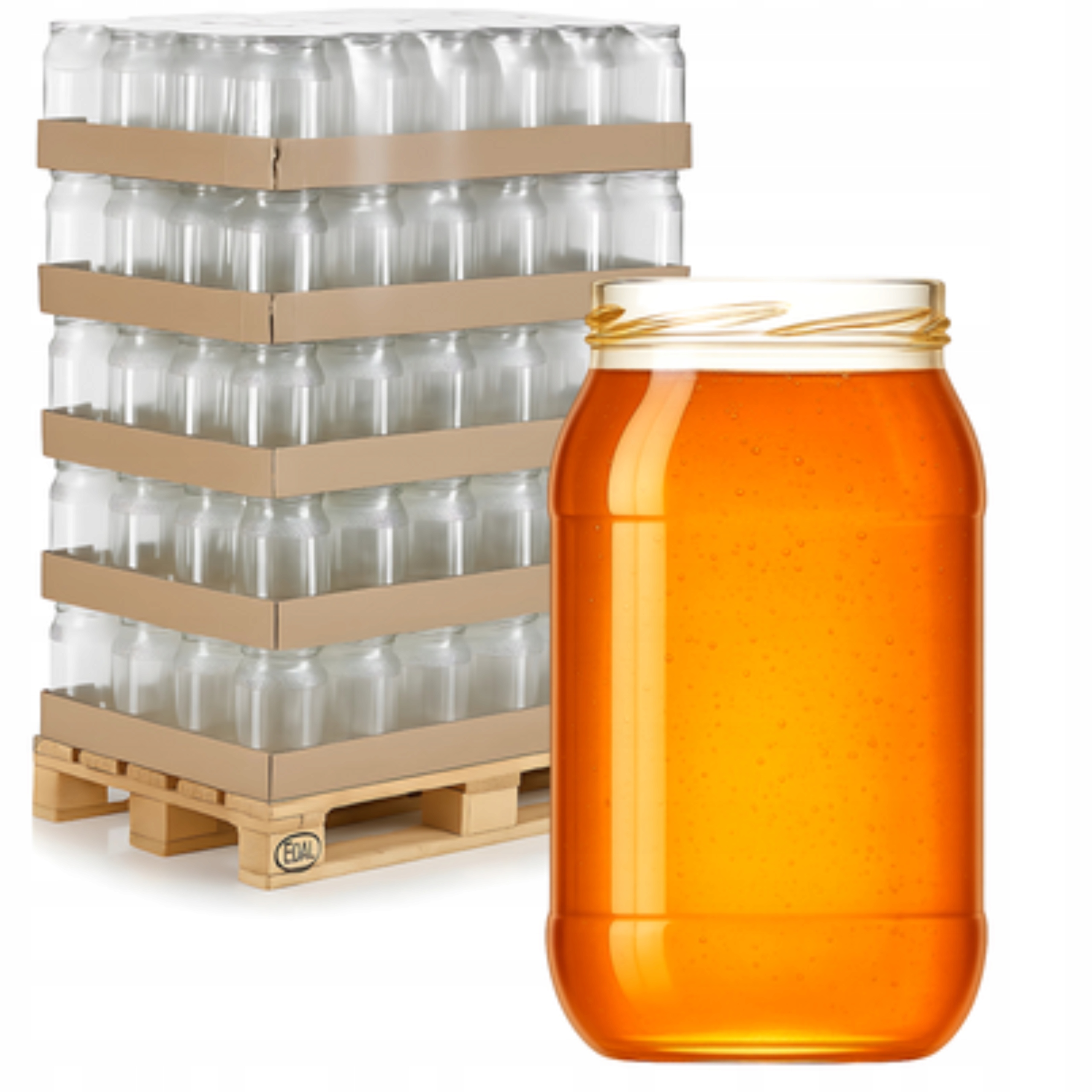 Słoik 900 ML Paleta 384 Szt 0,9 L Miód Przetwory Słoik Szklany Słój