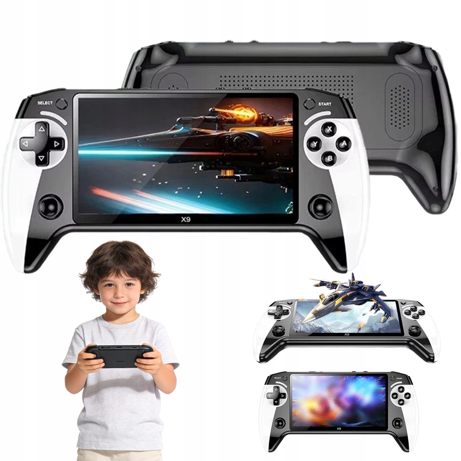 Przenośna Konsola Do Gier Retro 5.5 Cala 6000 Gier Game Boy Nes Snes Linux