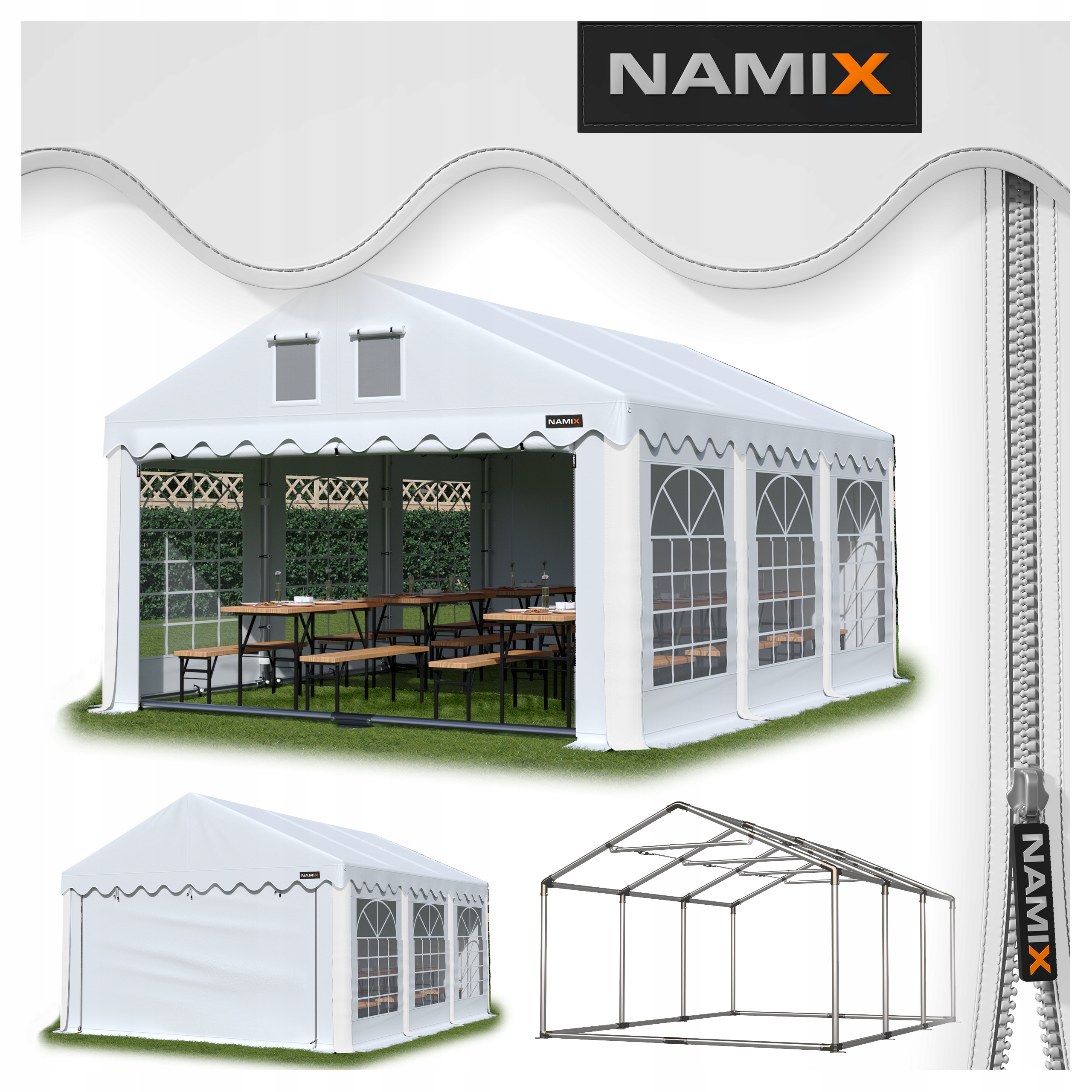 

Namiot Royal 4x6 imprezowy ogrodowy Różne