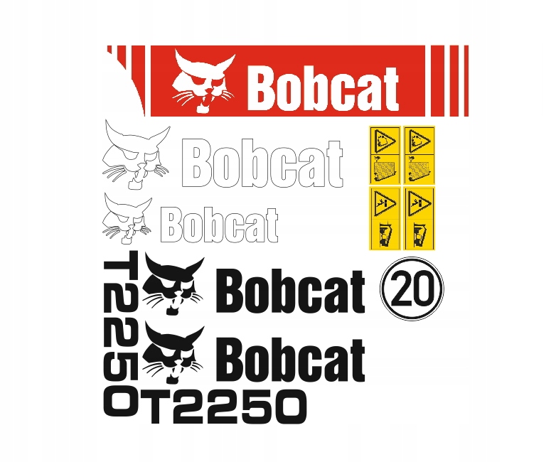 Samolepky s nálepkou Bobcat T2250