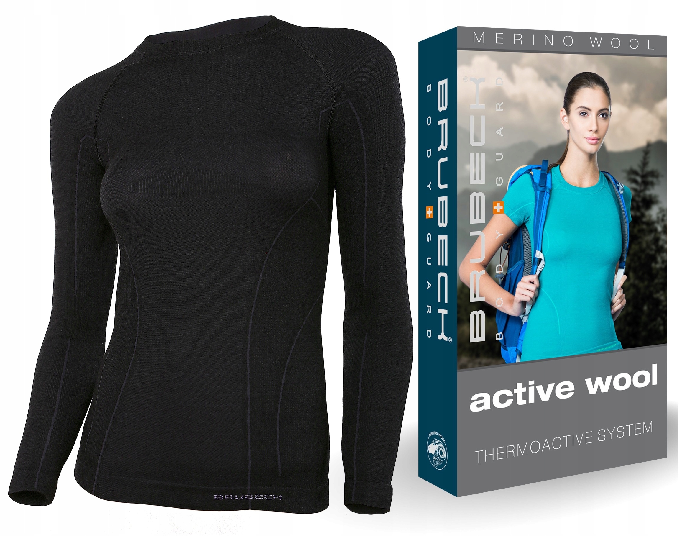 Damska koszulka termoaktywna z wełny Merino Wool Szybkoschnąca Turystyczna