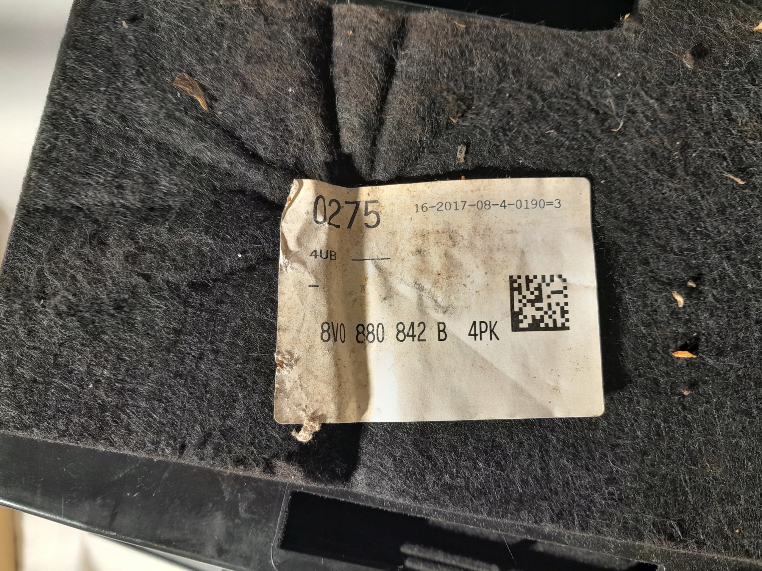 AUDI A3 S3 8V Handschuhfach des Beifahrers 8V0880842B