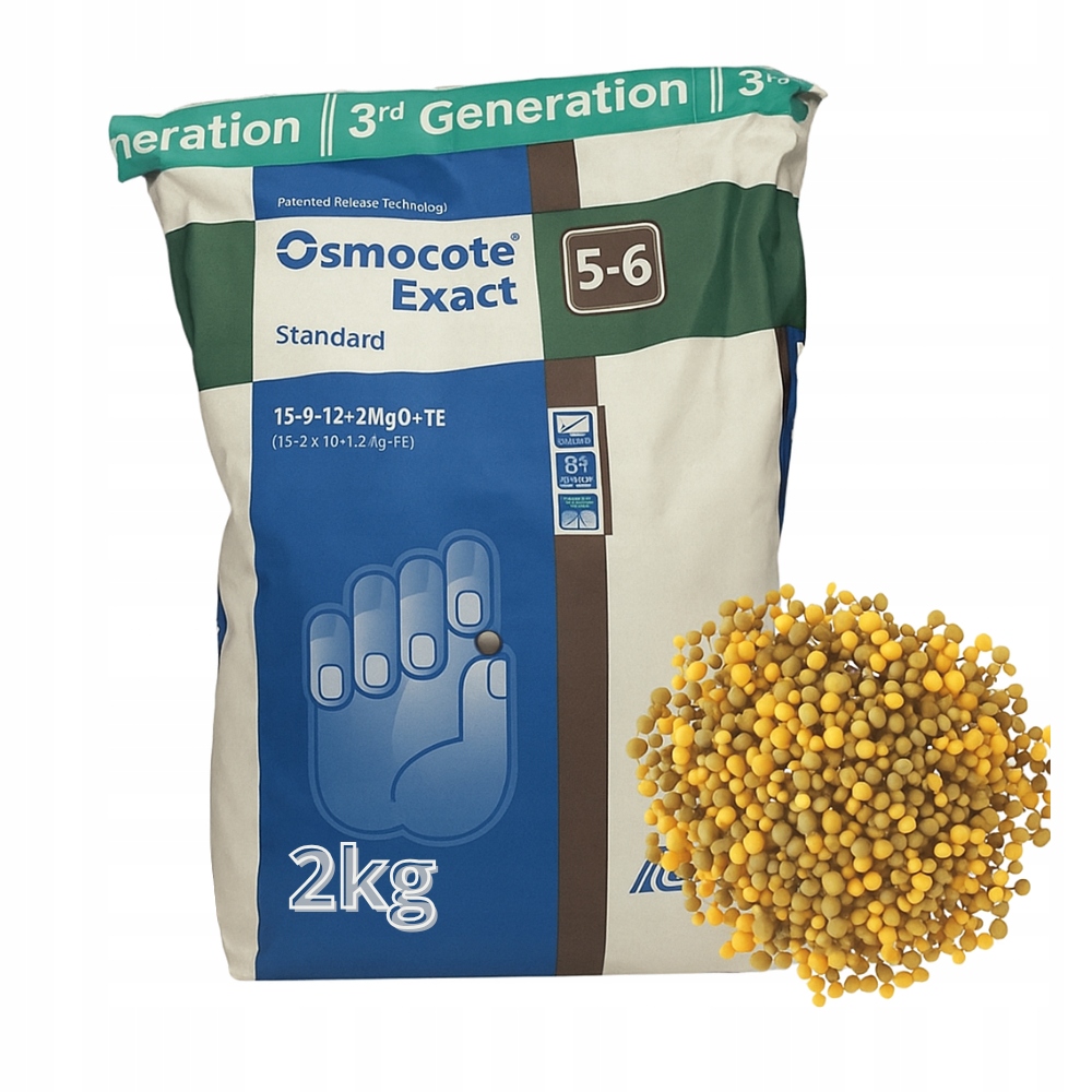 Nawóz Profejsjolnany Osmocote Exact 15-9-12 5-6M Próbka Długodziałający 2KG