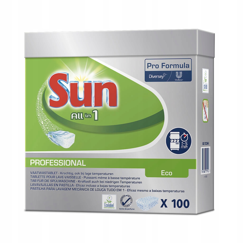 Levně Sun All In 1 Tablety do myčky ekologické se solí leštidlem 100ks