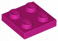 

Lego 3022 Płytka 2x2 magenta Nowa (1g)