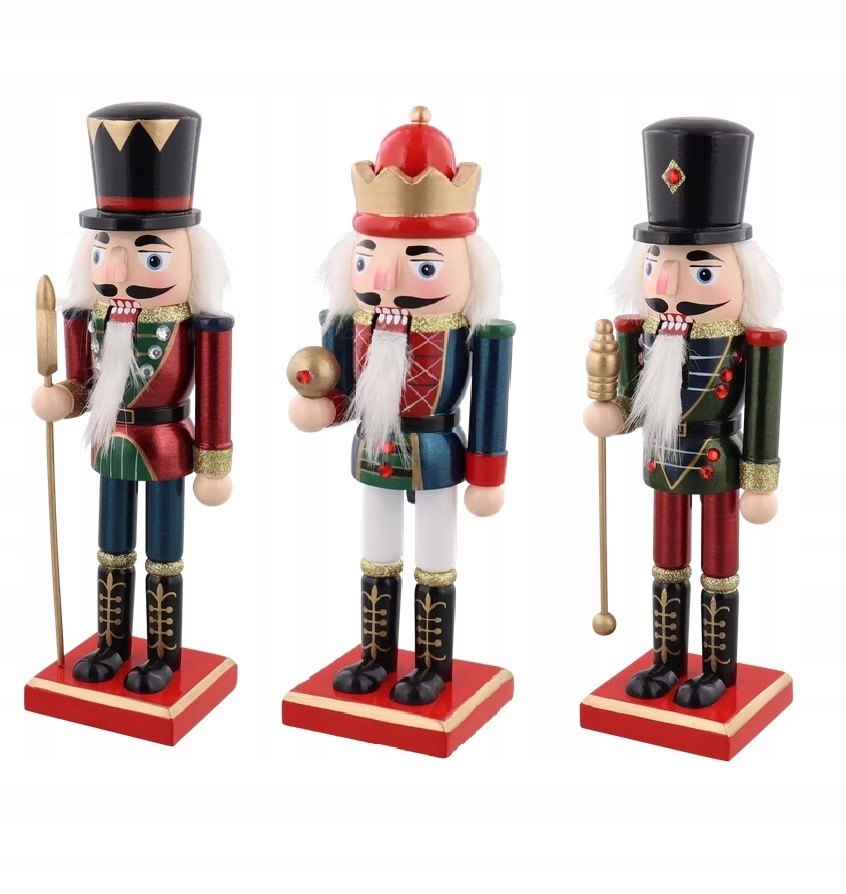 

3 x Dziadek Do Orzechów 26 Figurka Świąteczna n/Br
