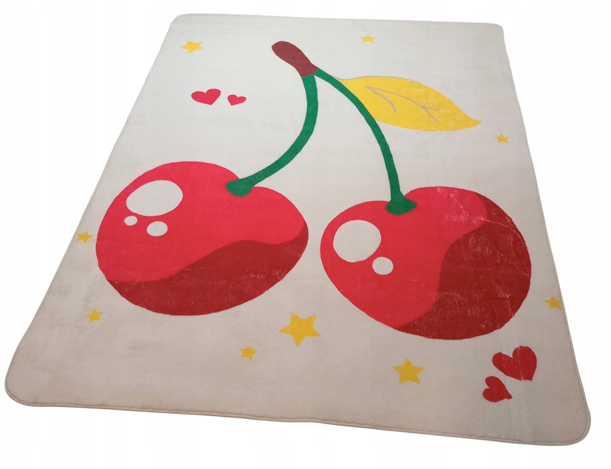 Duży Dywan do pokoju dziecięcego owoce wisienki 200x150 cm
