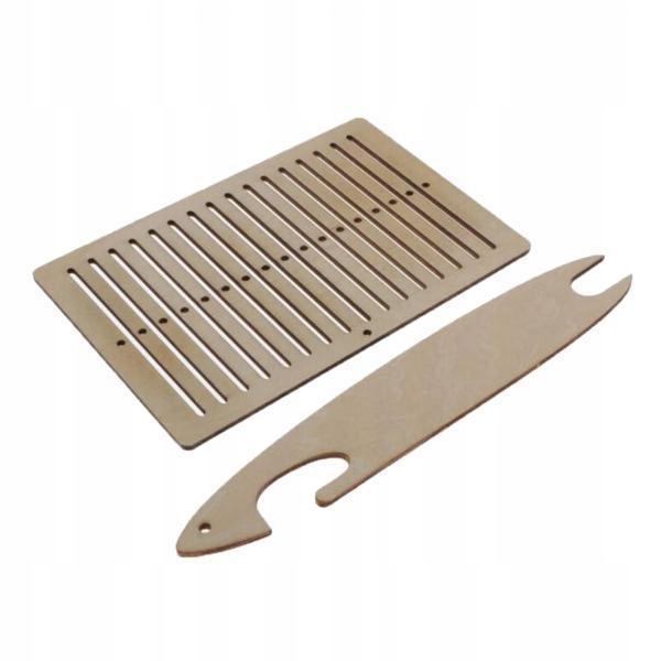 

2x przenośny drewniany zestaw krosien tkackich