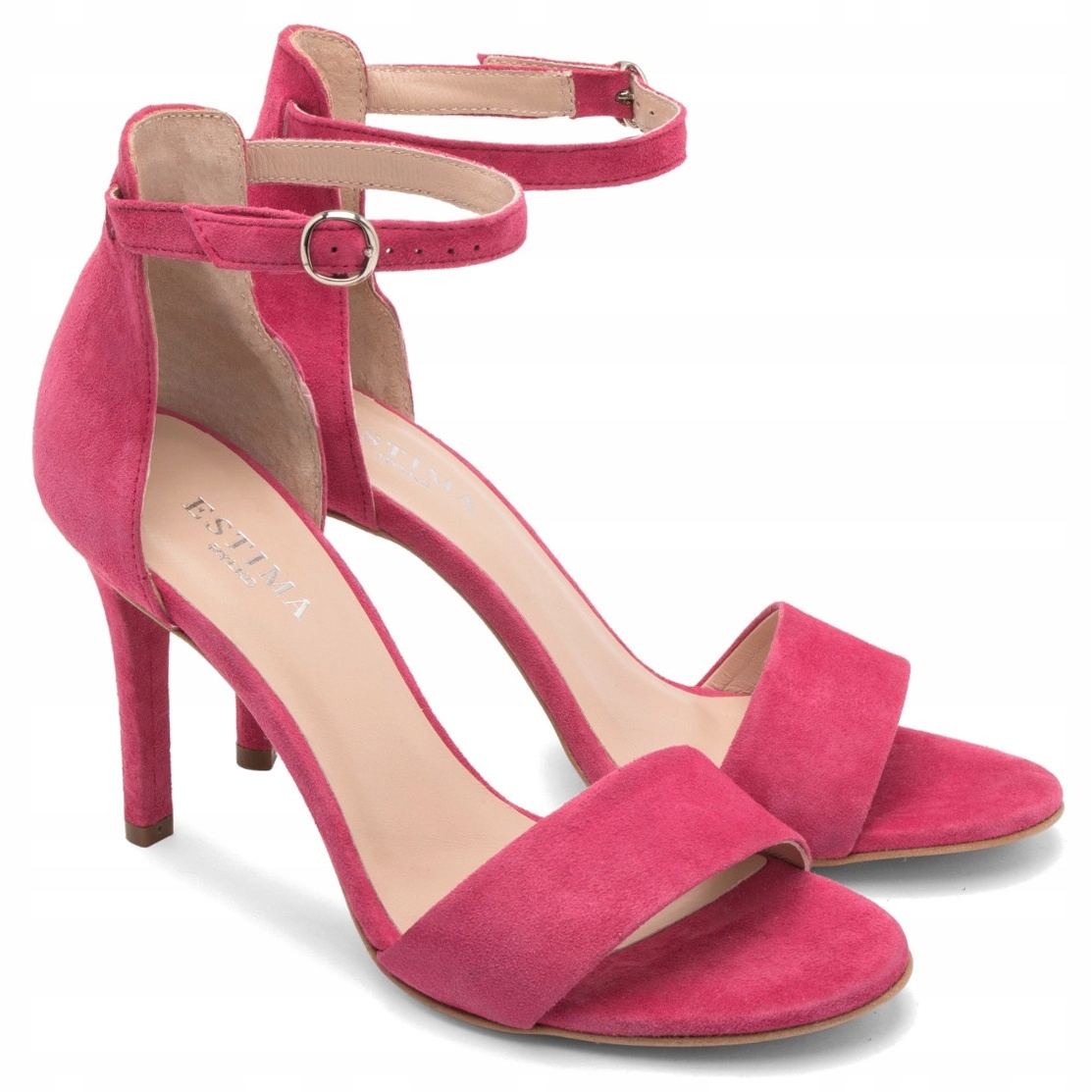 Dámské sandály na podpatku Ryłko 9DBI9_R4 __K7F růžové Kůže Velur VEL.37