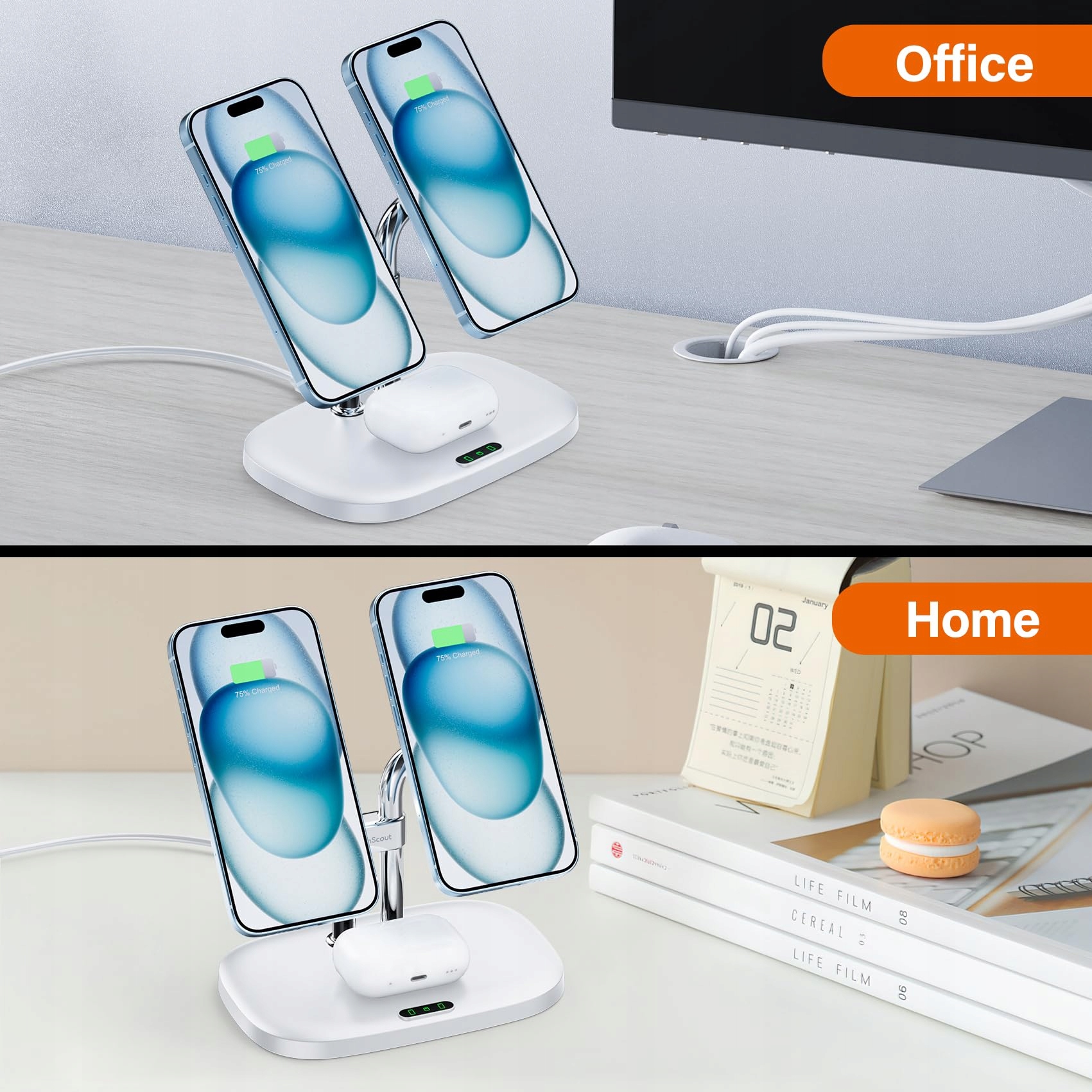 SWANSCOUT Indukcyjna Stacja Ładowania iPhone AirPods MagSafe 2 Telefony — miniatura 7