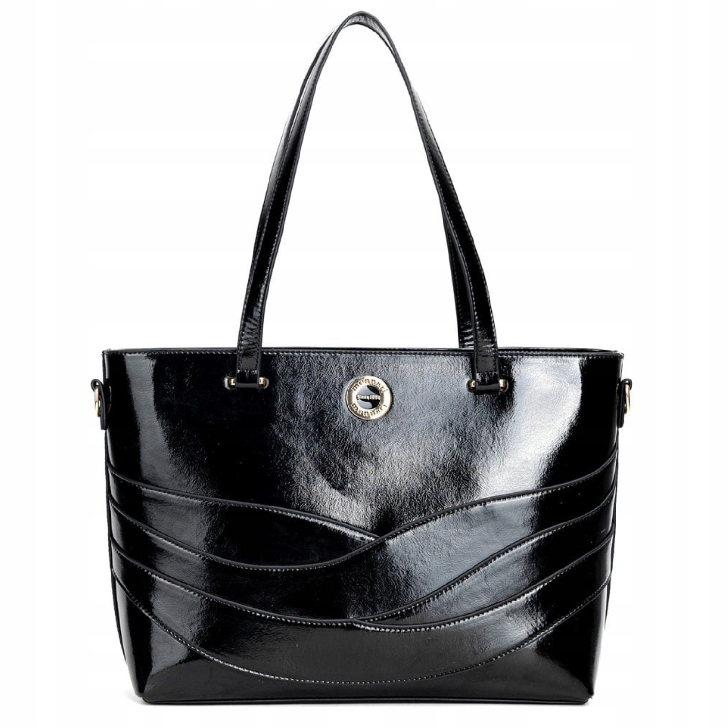 Taška Monnari Černá Shopper Eko Kůže Velká A4 Na rameno Elegantní