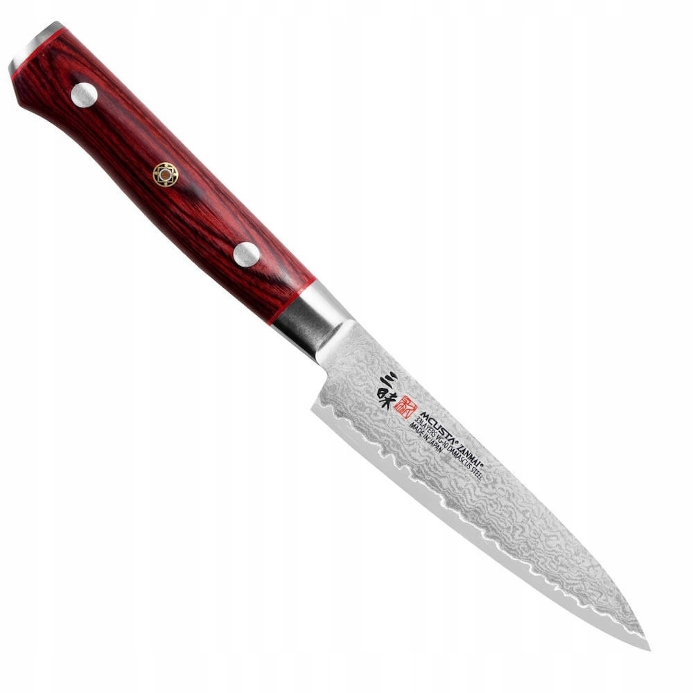 Mcusta Zanmai VG-10 Pro Flame Japonský kuchynský nôž Univerzálny 61 Hrc 11 cm