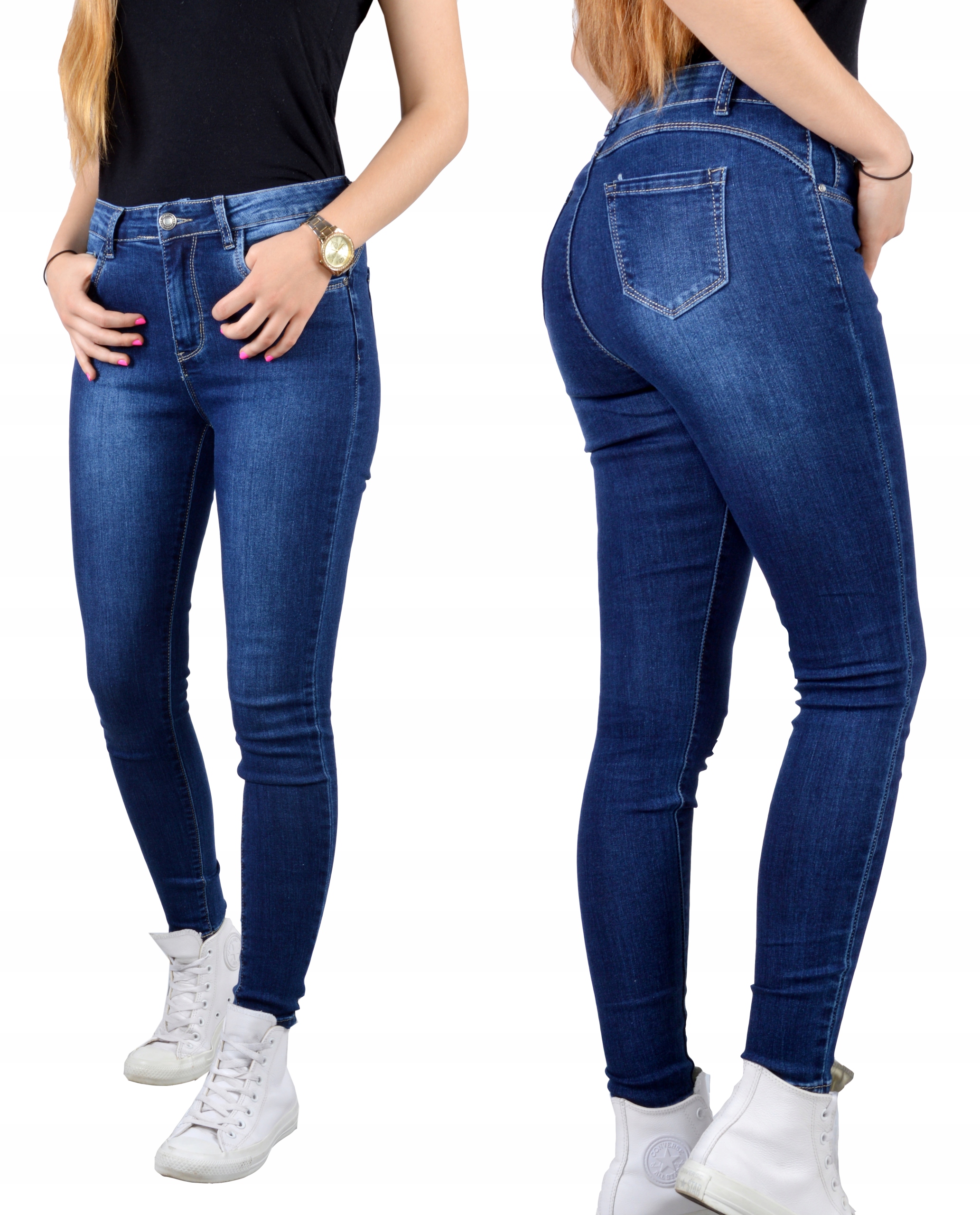 

Spodnie Jeansy Damskie Push-Up Jeansowe Skinny New