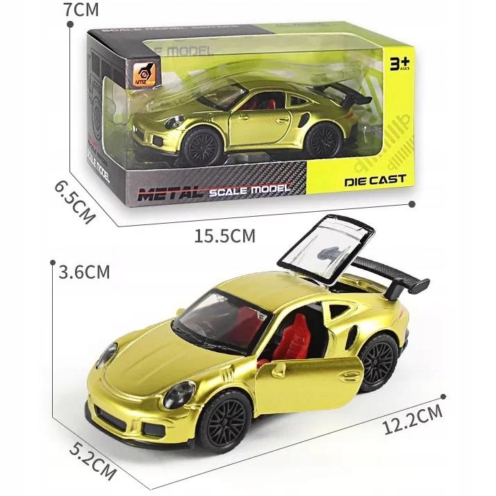 Samochód PORSCHE 911 METALOWY NAPĘD DŹWIĘK ŚWIECI Kod producenta ModelCar