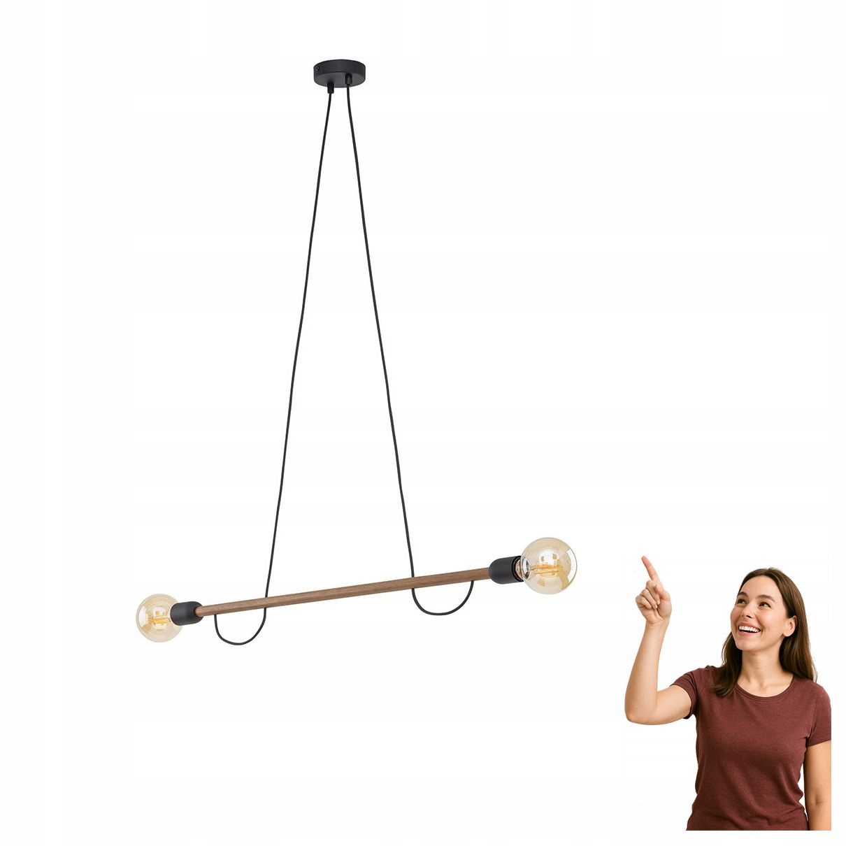 Závěsná lampa Helix Wood 4948 Tk Lighting
