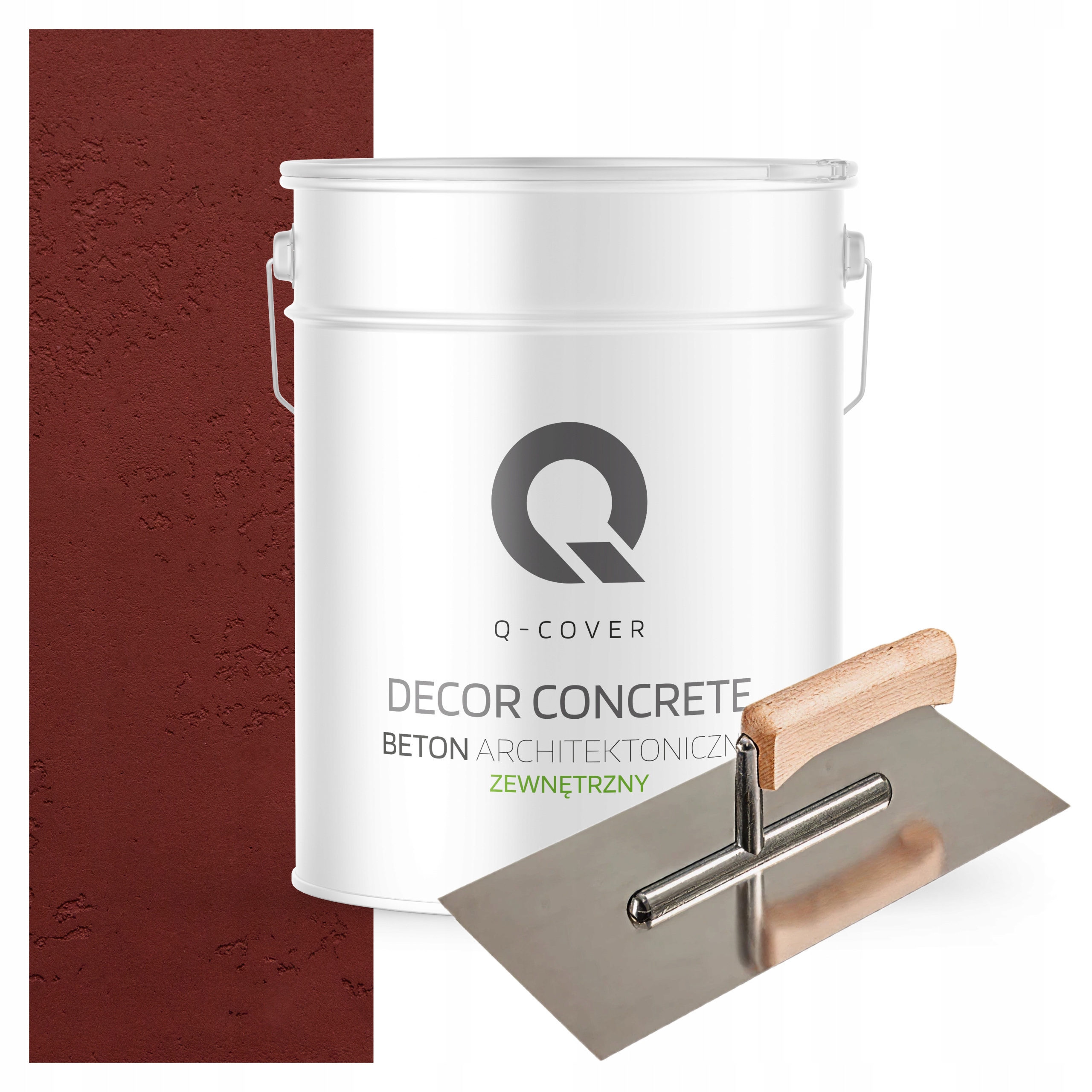 Dekorativní venkovní beton Hotová hmota pro použití 10 m2 15 kg Bordová Paca