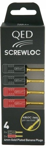 Wtyk głośnikowy bananowy Qed ScrewLoc QE1880 4szt
