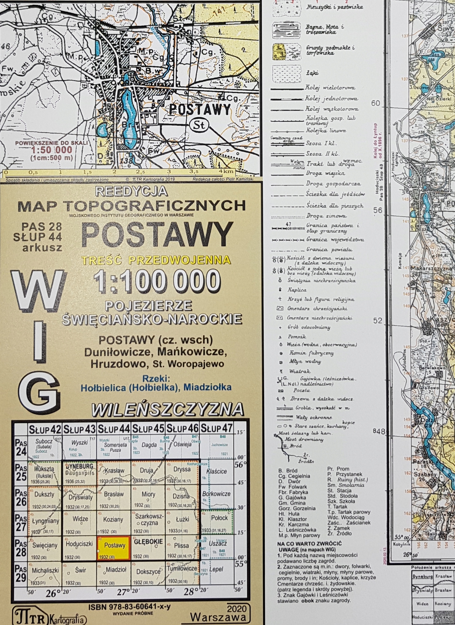 Mapa Wig Postawy P28 S44 reedycja