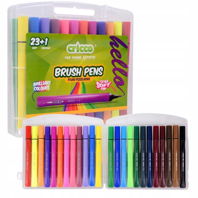 

Pisaki Pędzelkowe Cricco 24 Kaseta Brushe