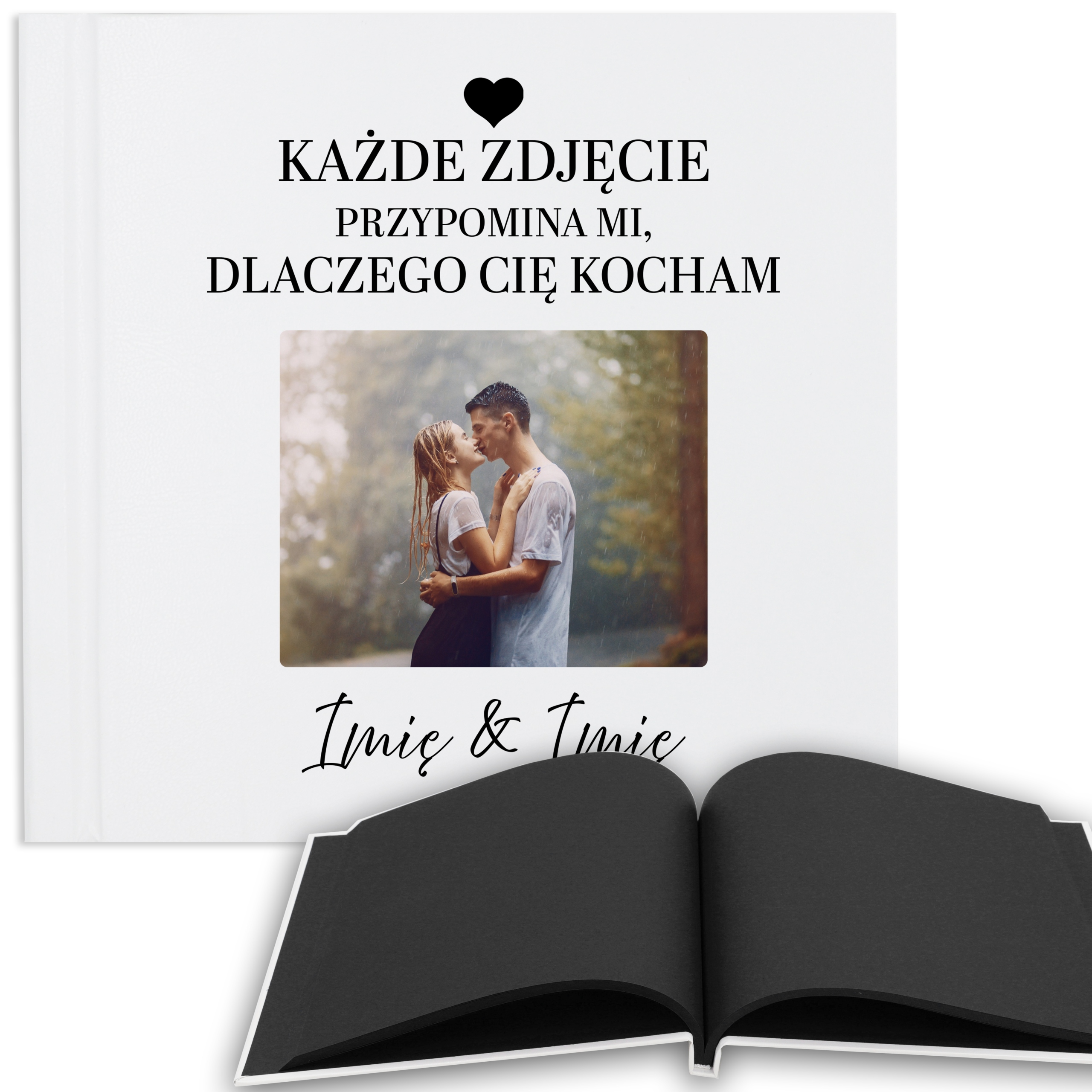 ALBUM NA ZDJĘCIA CZARNE STRONY PREZENT NA WALENTYNKI WSPOMNIENIA TWOJE ZDJ