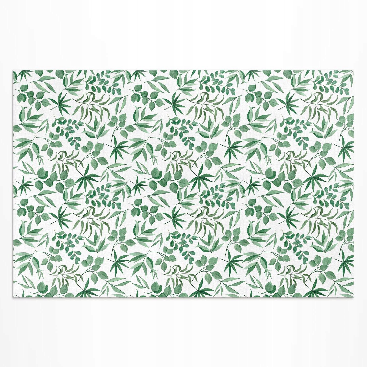 Moderný vinylový koberec Akvarelové listy v jemnom štýle 150 x 255 cm